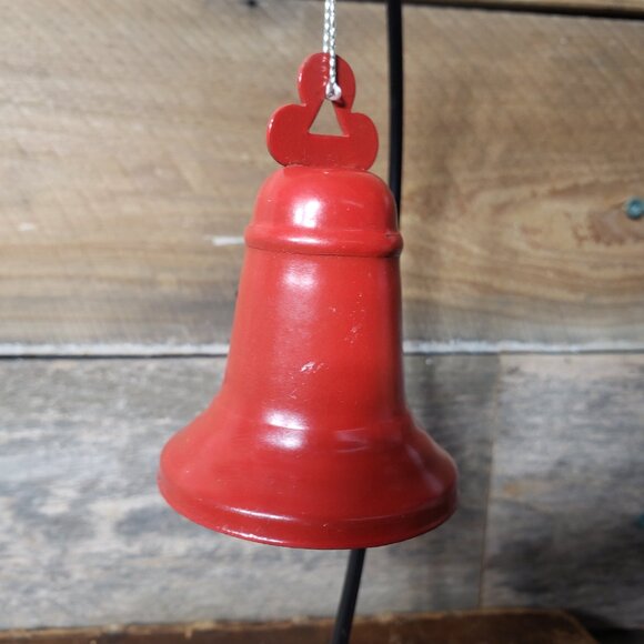 Vintage Bell Ornaments Bundle of 2 - Red Metal - Jingle - Christmas Bells - Picture 3 of 9